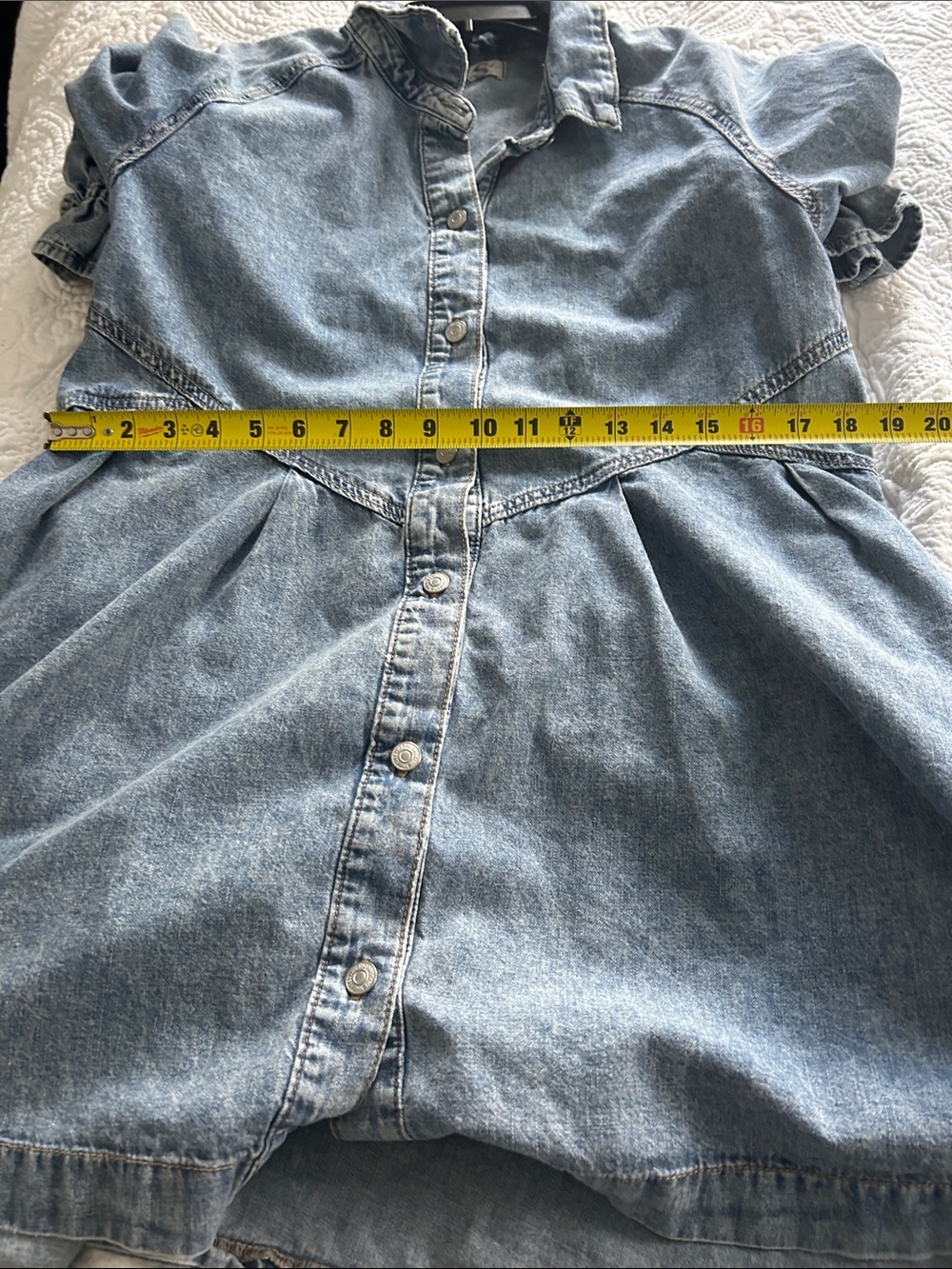 We The Free Hannah Denim Mini Dress - Light Blue - Picture 8 of 8